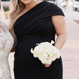 David’s Bridal One shoulder bridesmaid dress